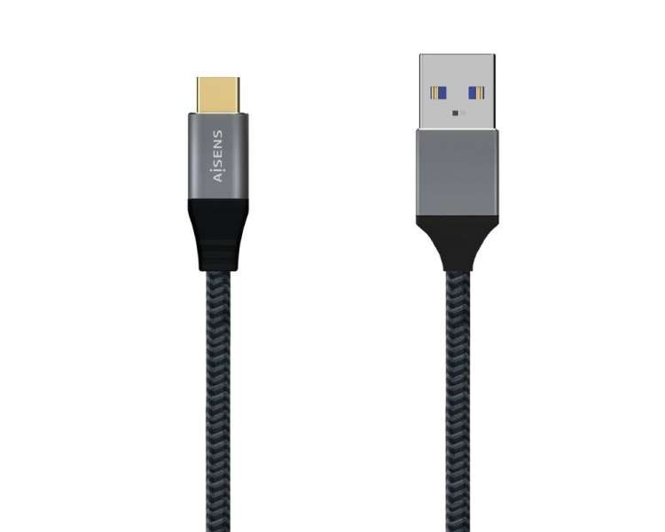 Cable usb 3.1 aisens a107-0630/ usb tipo-c macho - usb macho/ 50cm/ gris