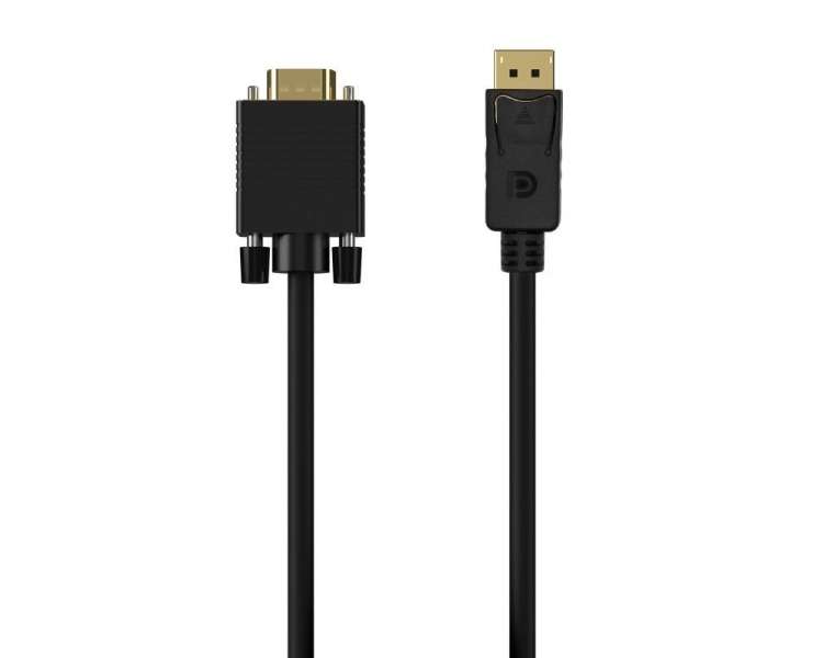 Cable conversor aisens a125-0552/ displayport macho - vga macho/ 1m/ negro