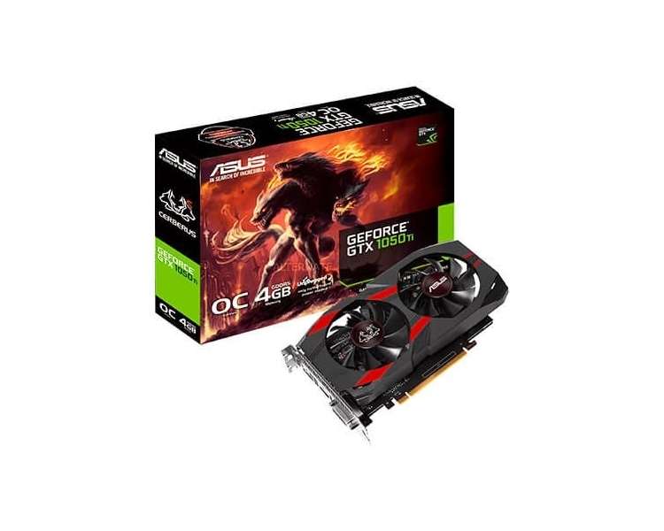 TARJETA GRÁFICA ASUS CERBERUS GTX 1050TI OC 4G GDDR5