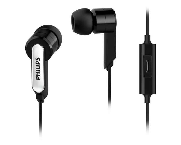 Auriculares intrauditivos philips she1405/10/ con micrófono/ jack 3.5/ negros