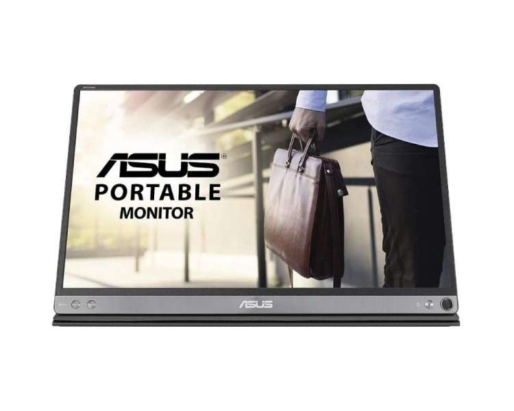 Monitor portátil asus zenscreen mb16acm 15.6'/ full hd/ plata y negro