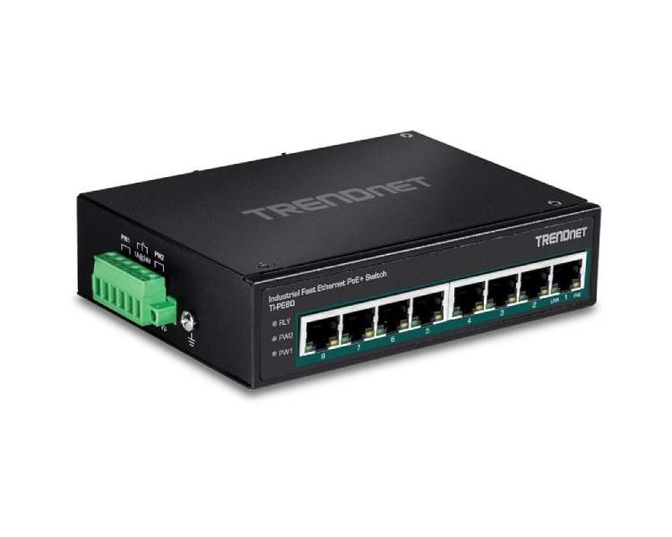 Switch trendnet ti-pe80 8 puertos/ rj-45 gigabit 10/100 poe