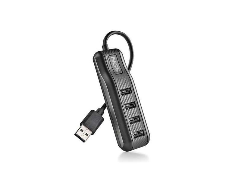 HUB 4 PUERTOS USB 2.0 NGS PORT 2.0 NEGRO