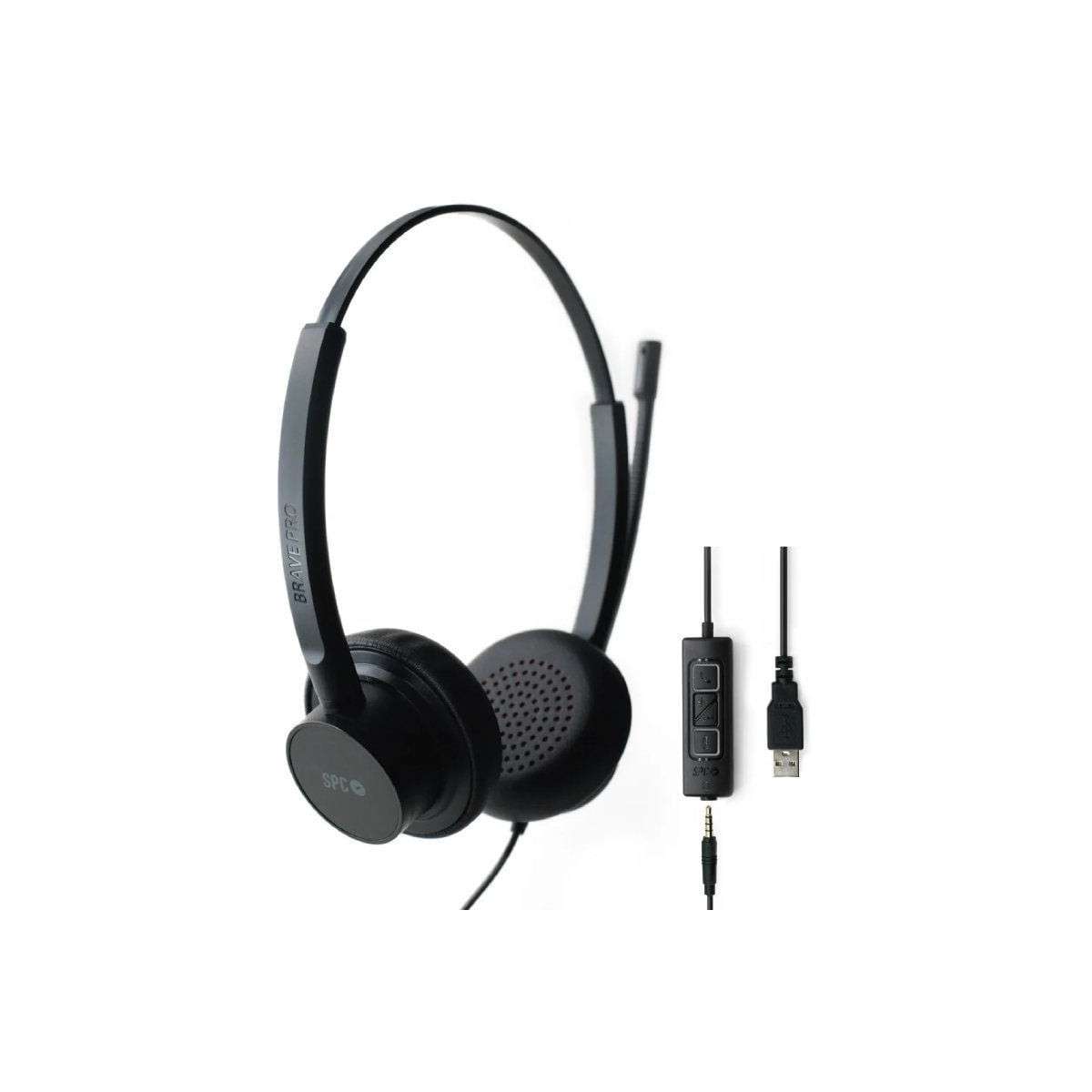 Auriculares Inalambricos con Microfono 45 Tiempo de Conversación, Cascos  con Microfono para PC con Adaptador USB para PC, Teléfono,Oficina, Zoom,  Teams, Skype : : Informática