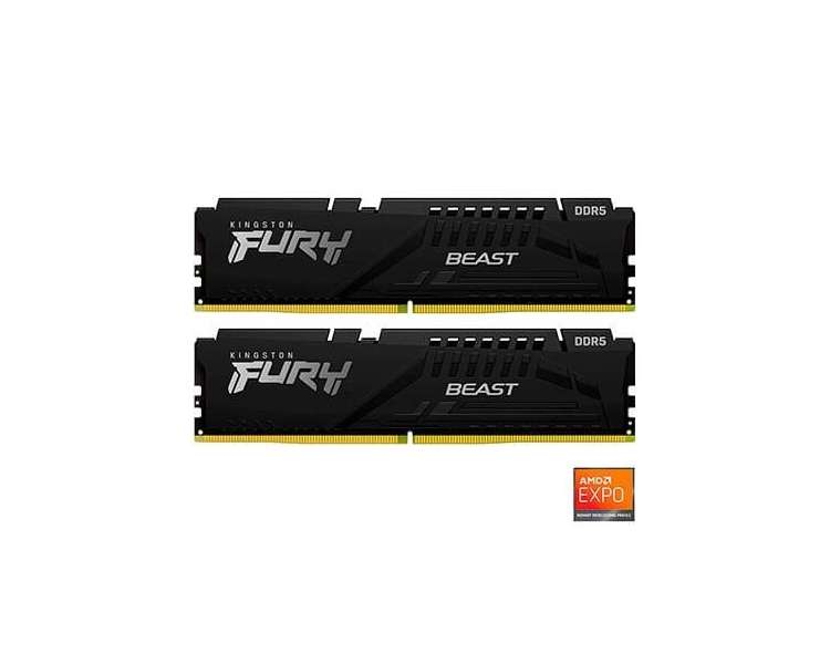 MODULO MEMORIA RAM DDR5 16GB 2X8GB 5200MHz KINGSTON FURY BE