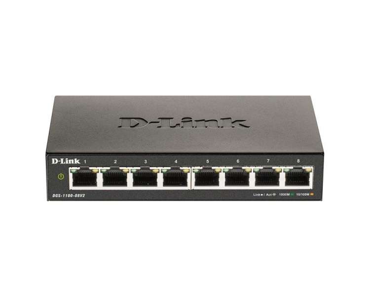 Switch gestionable d-link dgs-1100-08v2 8 puertos/ rj-45 10/100/1000