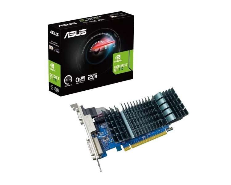 Tarjeta gráfica asus geforce gt 710 evo/ 2gb ddr3/ compatible con perfil bajo