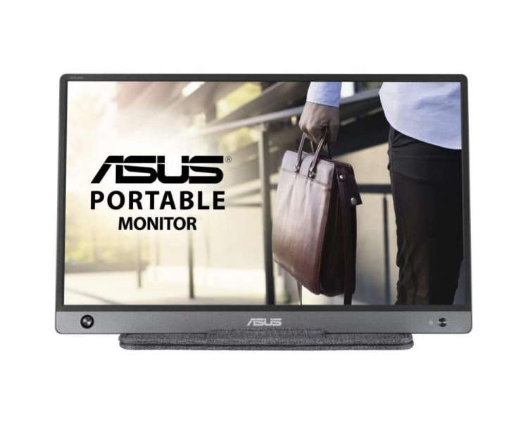 Monitor portátil asus zenscreen mb16ah 15.6'/ full hd/ multimedia/ plata y negro