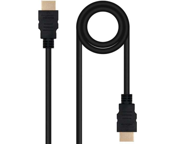 Cable hdmi 2.0 4k nanocable 10.15.3805/ hdmi macho - hdmi macho/ 5m/ negro