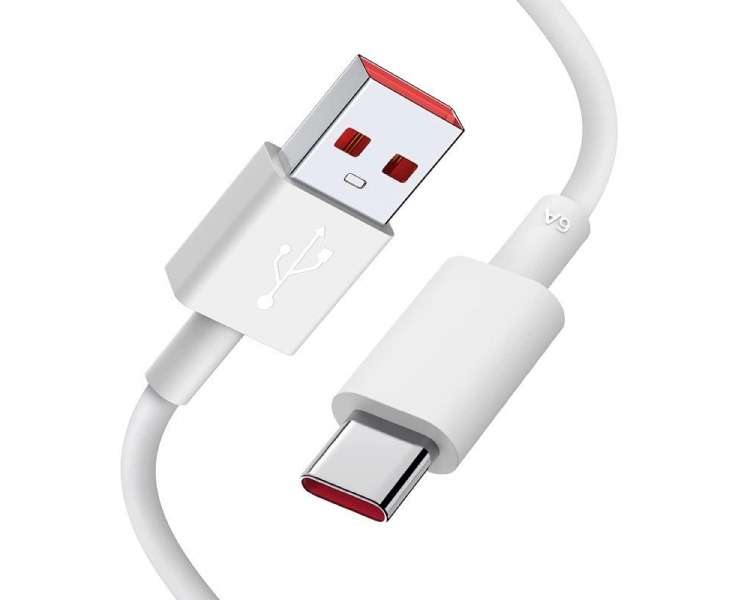 Cable usb xiaomi 6a type-a to type-c/ usb macho - usb tipo-c macho/ 1m/ blanco