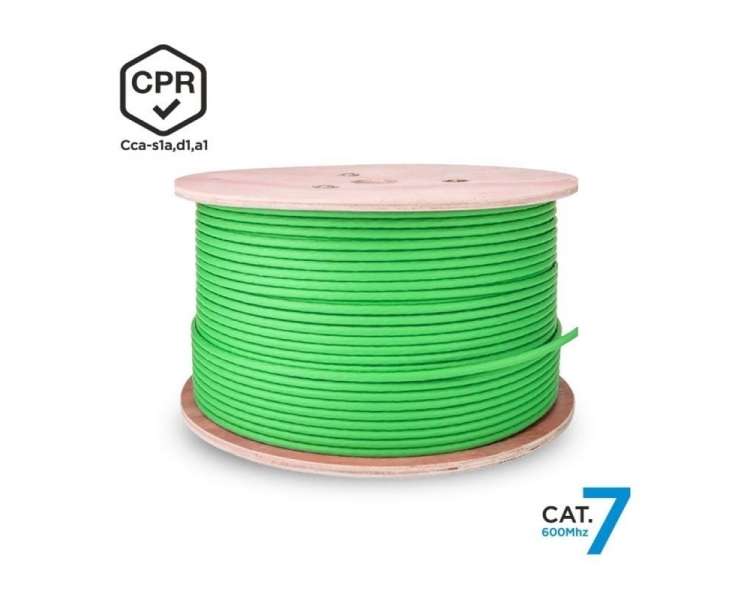 Bobina de cable rj45 sftp awg23 lszh cpr cca aisens a146-0668 cat.7/ 500m/ verde