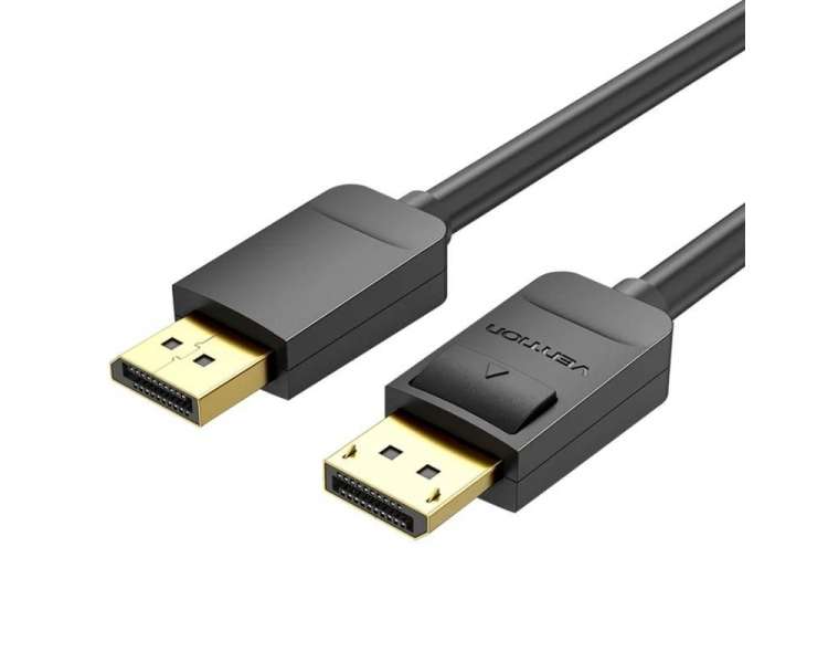 Cable displayport 1.2 4k vention hacbi/ displayport macho - displayport macho/ 3m/ negro