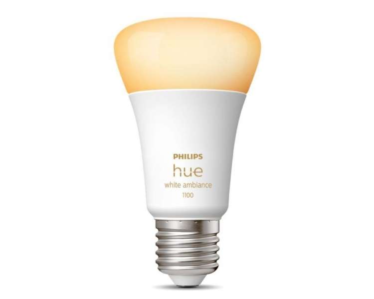 Bombilla led inteligente philips hue white ambiance a60/ casquillo e27/ 8w/ 1100 lúmenes/ 2200k-6500k/ precisa philips hue