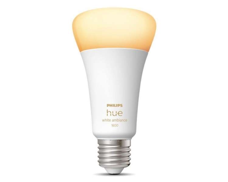 Bombilla led inteligente philips hue white ambiance a67/ casquillo e27/ 13w/ 1600 lúmenes/ 4000k/ precisa philips hue bridge