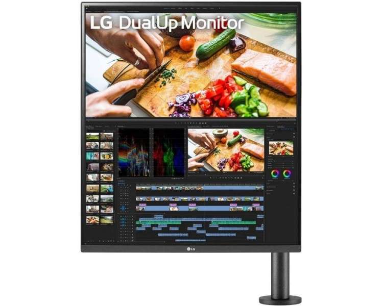 Monitor profesional lg dualup ergo 28mq780-b 27.6'/ sdqhd/ multimedia/ negro