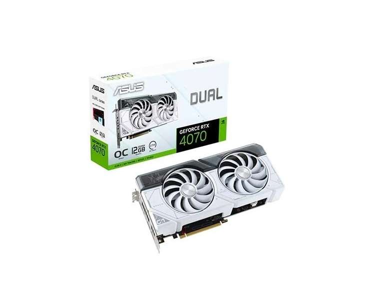 TARJETA GRÁFICA ASUS DUAL RTX 4070 OC GAMING  WHITE 12GB