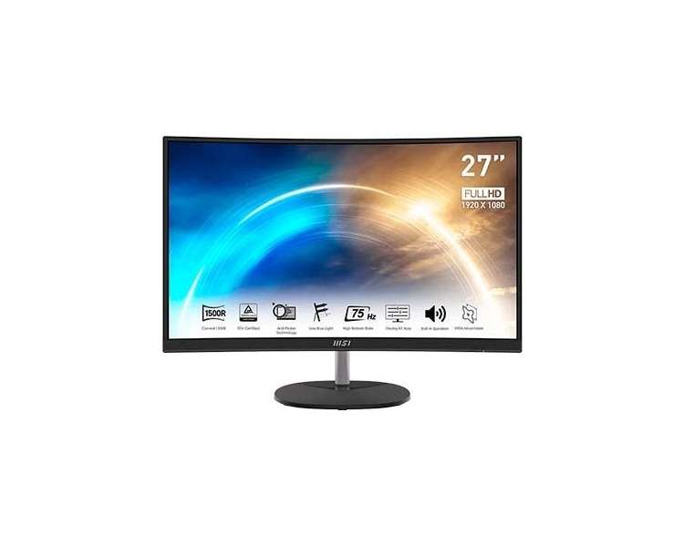 MONITOR LED 27  MSI PRO MP271CA NEGRO CURVO