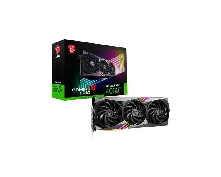 TARJETA GRÁFICA MSI RTX 4060TI GAMING X TRIO 8GB GDDR6