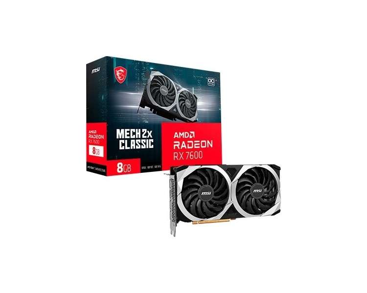 TARJETA GRÁFICA MSI RX 7600 MECH 2X CLASSIC 8G OC