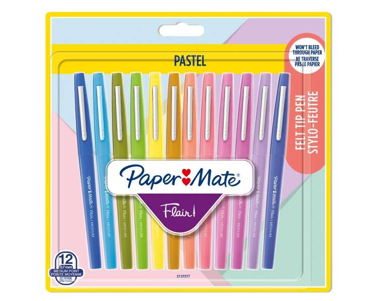 Paper Mate, Bolígrafos De Punta De Fieltro Flair Pastel (2137277)