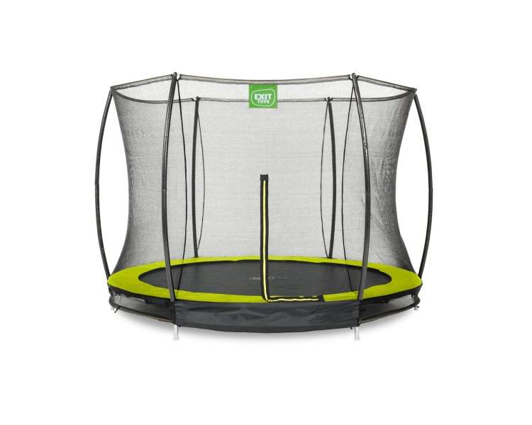 EXIT Silhouette Ground Trampoline ø305cm w/Safety Net - Green (12.95.10.40)