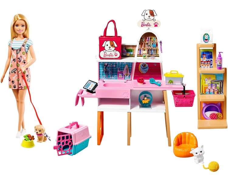 Barbie - Pet Supply Store Doll and Playset (GRG90)