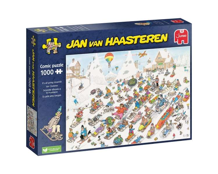 Rompecabezas Jan Van Haasteren - Todo va cuesta abajo (1000 piezas) (JUM00025)