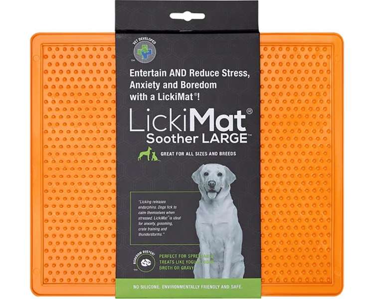 LICKI MAT - Dog Bowl Soother Xl Orange 30,5X25,5Cm - (645.5390)