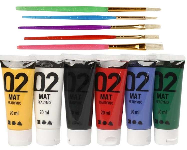 A-Color - Mat Colors and  Kids Paint Brushes