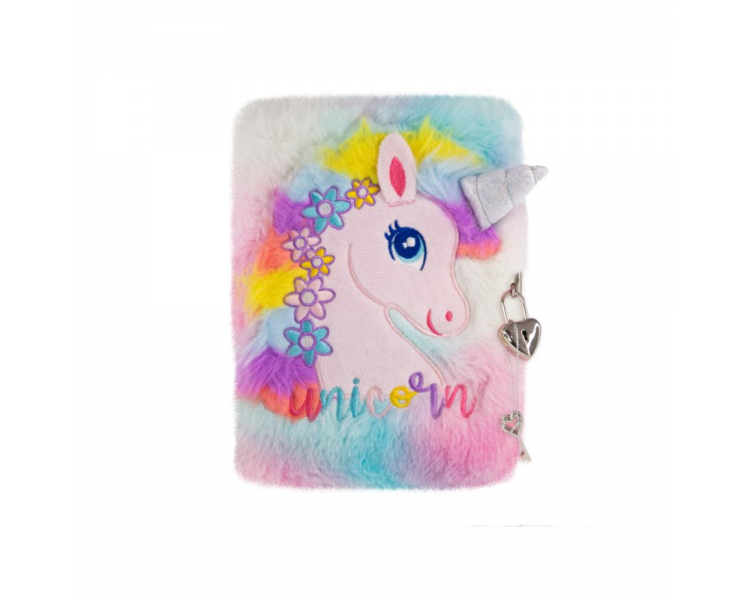 Tinka - Plush Diary with Lock - Unicorn (8-802145)