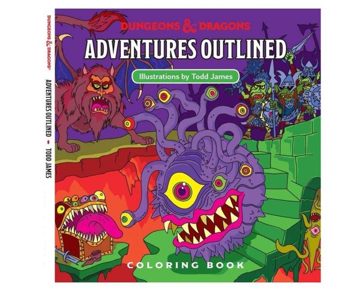 Dungeons and Dragons - Adventures Outlined Coloring Book (WTCC6035)