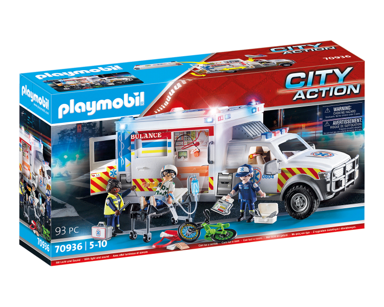 Playmobil - US Ambulance with Lights and Sound (70936)