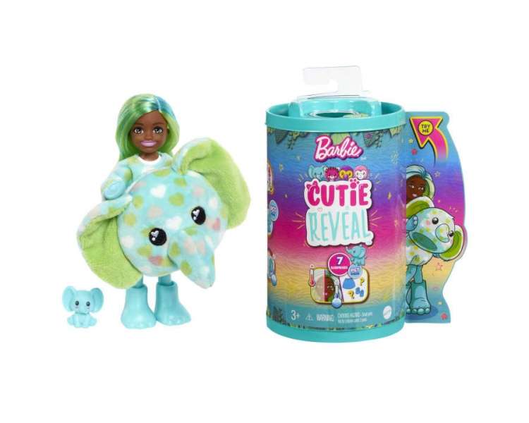 Barbie - Cutie Reveal Chelsea Jungle Series - Elephant (HKR13)