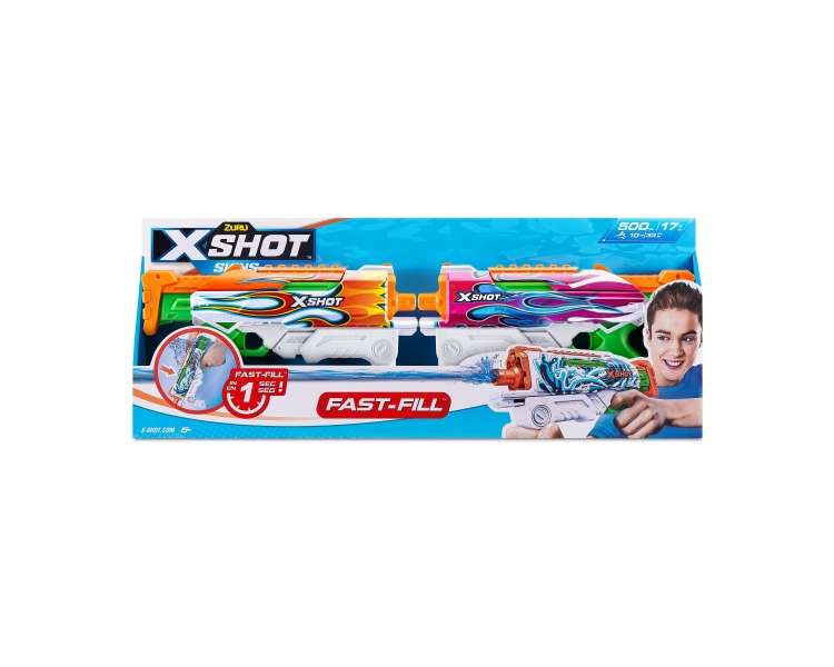 X-Shot Water - Fast-Fill Skins Hyperload Water Blaster (2-pack) (11858)