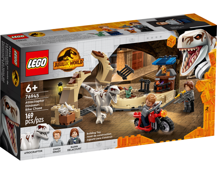 LEGO Jurassic World, Caza en motocicleta del dinosaurio Atrociraptor (76945)