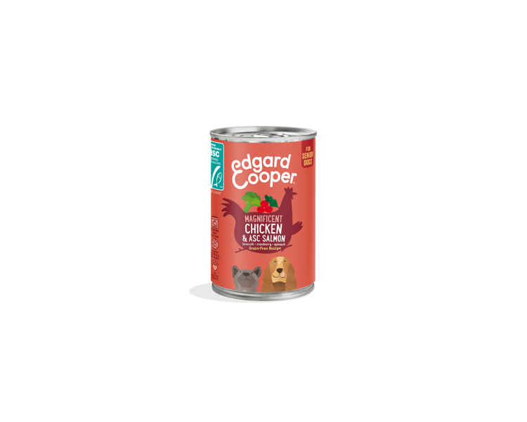 Edgard Cooper - Chicken & ASC Salmon Senior Wet food 400gr - (542503948534)