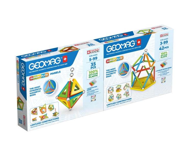 Geomag, Doble pack Supercolor 35 + 42 piezas (4815)