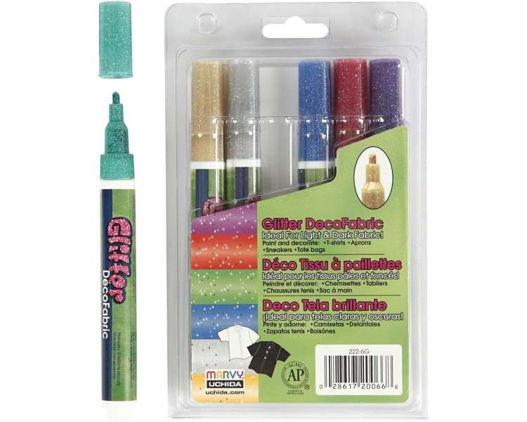 Deco - Textile Markers - Glitter (25096)