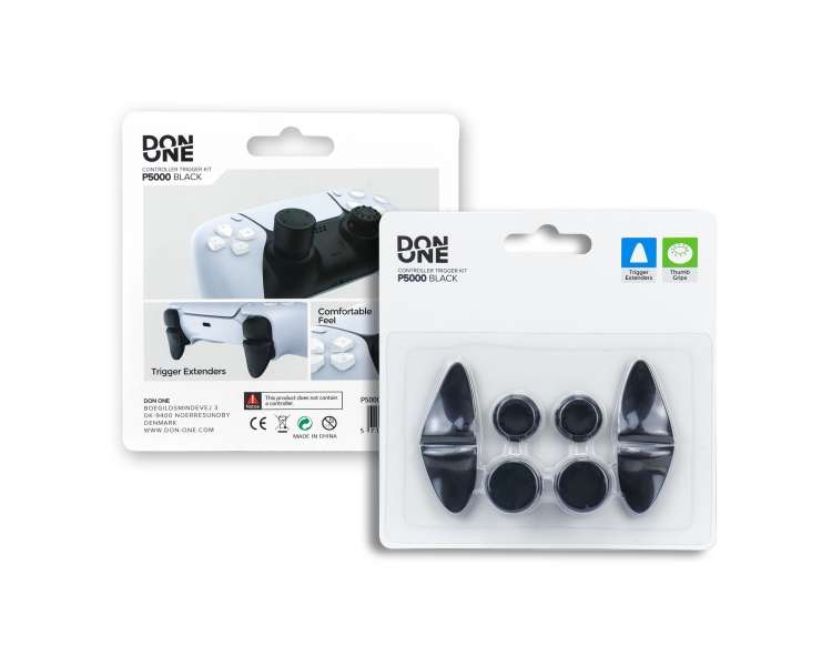 DON ONE - P5000 BLACK - PS5 CONTROLLER TRIGGER KIT THUMB GRIPS