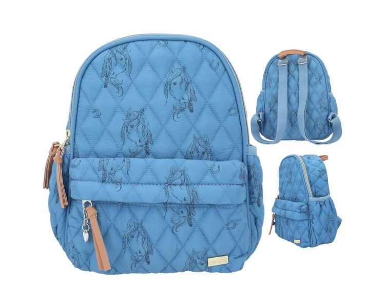 Miss Melody - Small Backpack -  BLUE QUILT - (0412026)