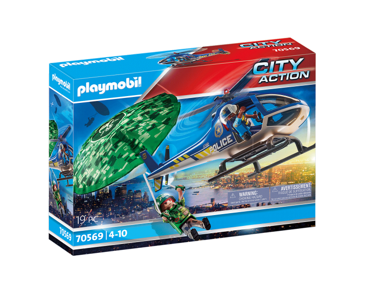 Playmobil - Police helicopter - Parachute pursuit (70569)