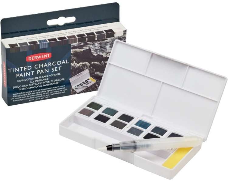 Derwent - Tinted charcoal p.pan set