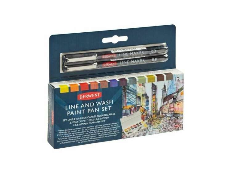 Derwent - Line & wash paint pan set