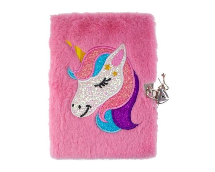 Tinka - Plush Diary with Lock - Unicorn (8-4290)