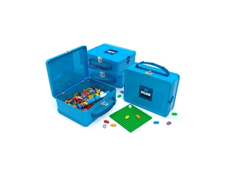 Plus-Plus - Suitcase Metal blue, 600 pc