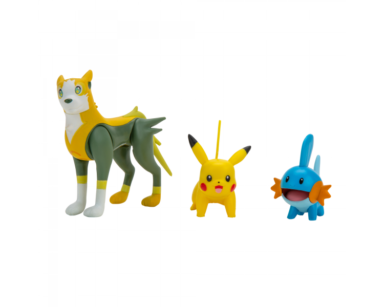 Pokemon - Battle Figure 3-pack - Pikachu,Mudkip,Boltund - (95155-12)