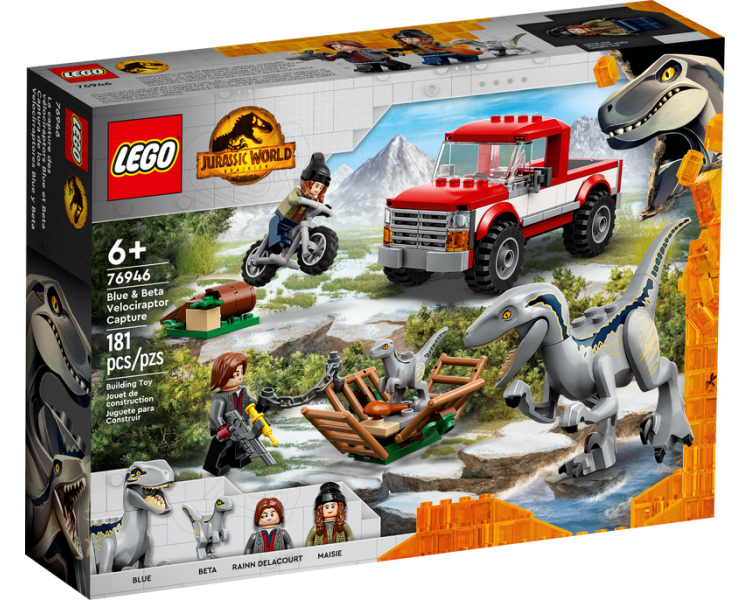 LEGO Jurassic World, Captura de velociraptor Blue y Beta (76946)