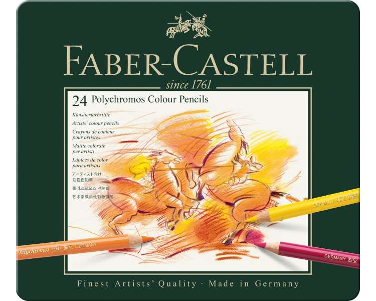 Faber-Castell, Lápices De Colores Polychromos, Estuche De 24 (110024)