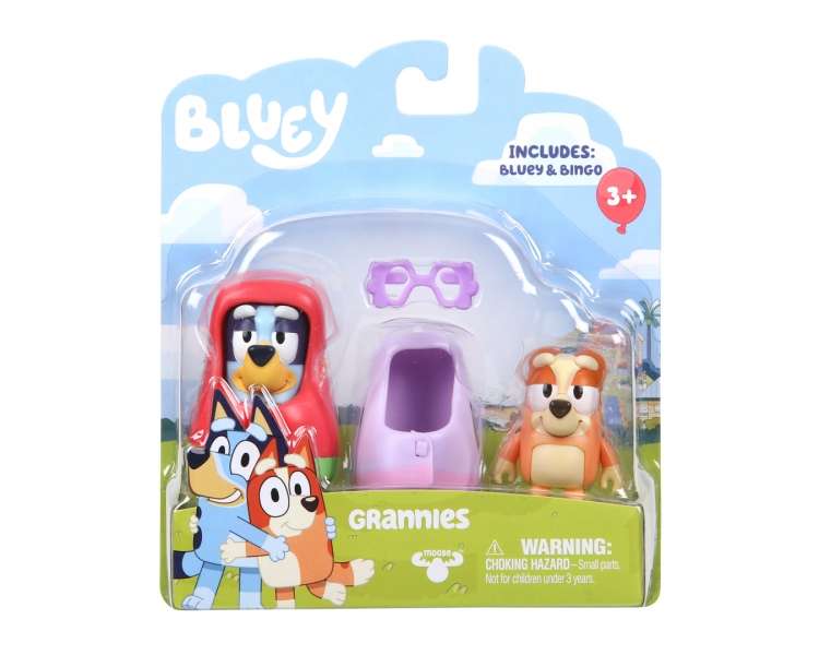 Bluey - Paquete de 2 figuras de la temporada 3 - Abuelitas