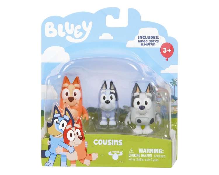 Bluey - Paquete de 2 figuras de la temporada 3 - Primos